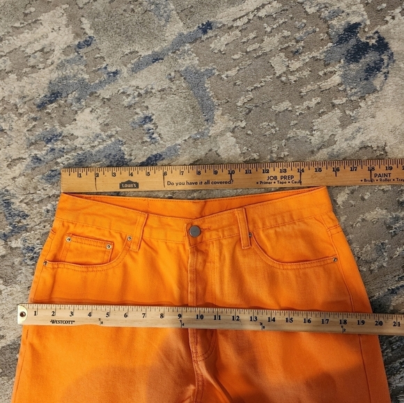 MNML Orange Men's B251 Flare Denim Jeans Men's size 30x32 Button fly - Picture 13 of 16